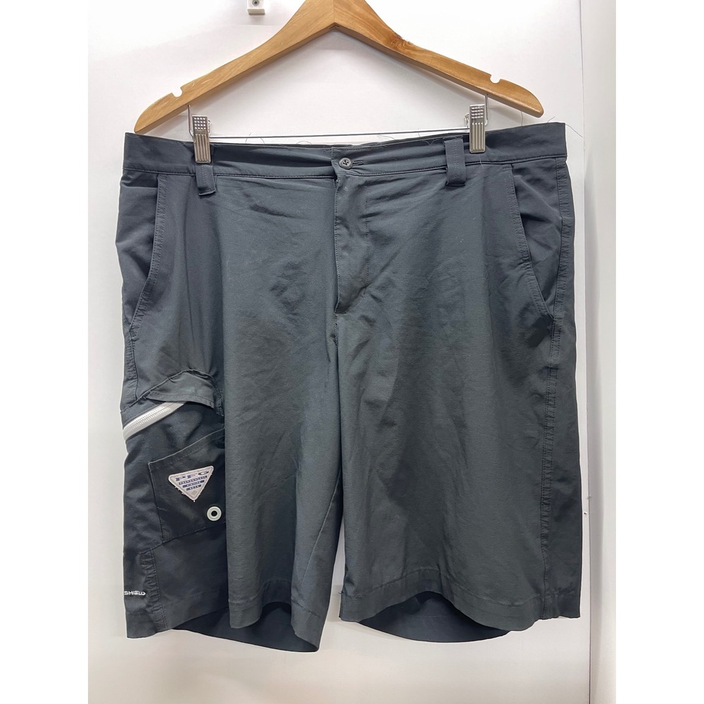 Columbia PFG Blood and Guts Fishing Shorts Mens 36 Black Omni-Shield Cargo